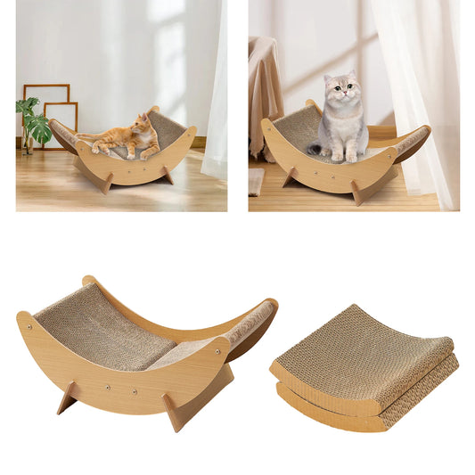 Cat Scratching Board Lounge Chair Cat Scratcher Pad Couch Sleeping Bed Scratcher Nest for Cats Training Grinding Claw Toys