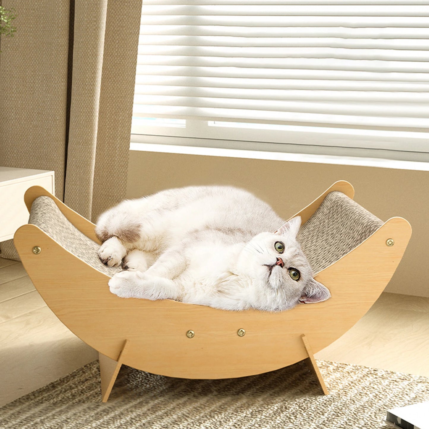 Cat Scratching Board Lounge Chair Cat Scratcher Pad Couch Sleeping Bed Scratcher Nest for Cats Training Grinding Claw Toys