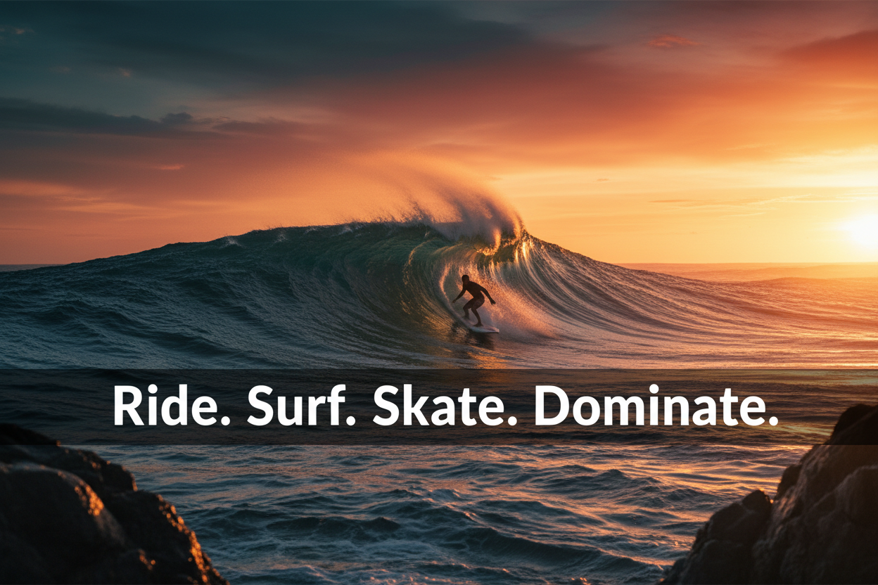 Board Sports Hero Banner with Text